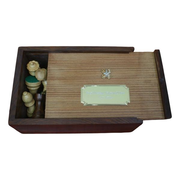 Drone Chess Storage Box with Lined Pieces Free Engraving 518