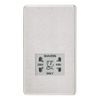 Knightsbridge Screwless Dual Voltage Shaver Socket in Brushed Chrome with Grey Insert