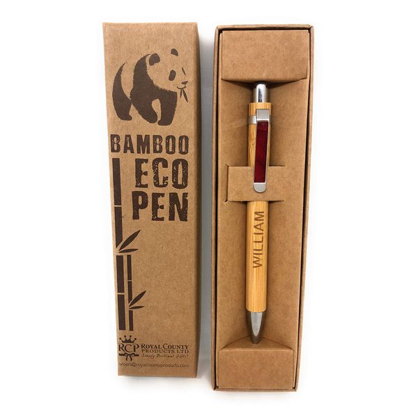 Royal County Personalised Bamboo Pens - Eco Friendly - William