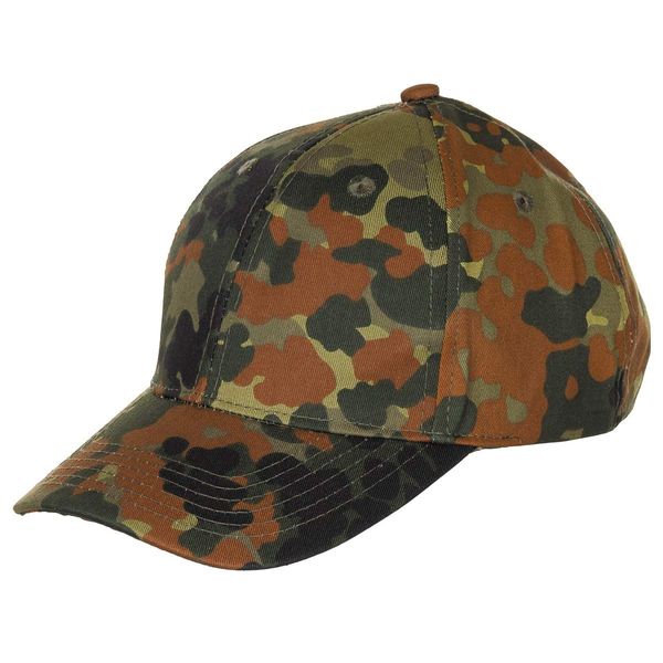 Kinder BB Baseball Cap with Peak and Silk Adjustable Strap – Camouflage