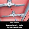 Beaded Pull Tight Security Seals - Adjustable, UV Resistant, High-Density Polyethylene Seals for Secure Locking - 9" Length, 100-Pack, Blue