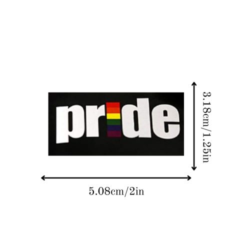 250 Rainbow Rectangle Shaped Stickers for Gay Pride, Lesbian, Transgender, LGBTQ Awareness - Black Flag (1 Roll - 250 Stickers)