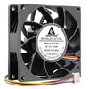 GDSTIME 80mm x 25mm 12VDC, PC Case Fan, 4 Pin PWM, Speed Control Function, Computer CPU Cooling Fan