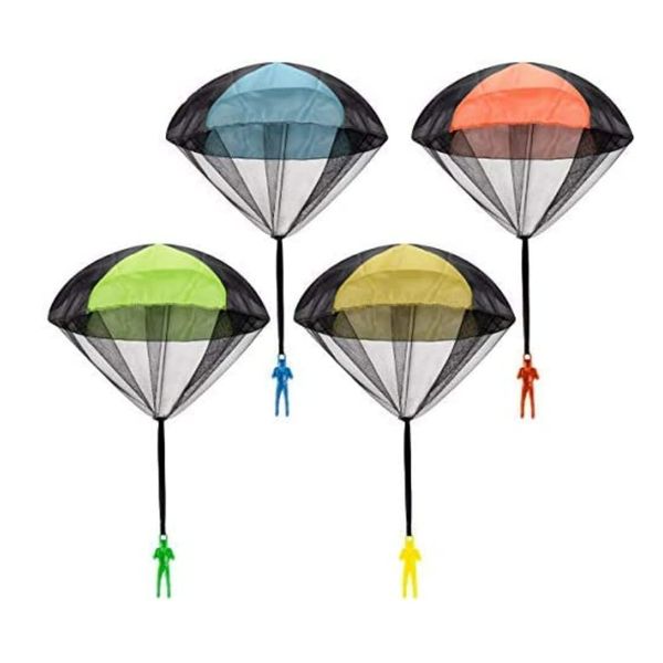 Ven-Trap Parachute Toy, Tangle Free Throwing Toy Parachute, Outdoor Children's Flying Toys, No Battery nor Assembly Required (4 Pieces Set)