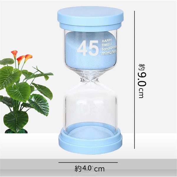 JYTCGSU Hourglass Sand Timer, Tabletop, Colorful Sand Timer, Desktop Hourglass, 1/3/5/10/15/20/30/60 Minutes, Toothpaste Timer, Time Management, Cooking, Bath, Exercise, Boys, Girls, Interior Timer, For Home, Office, Classroom (Blue, 3 Minutes)