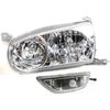 Headlight Kit Fits 2001-2002 Toyota Corolla Left 4-Door Sedan 2Pc