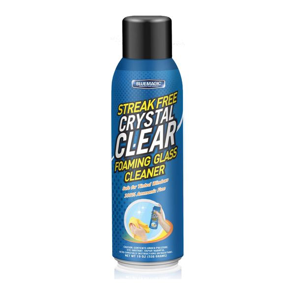 Blue Magic Streak Free Crystal Clear Foaming Glass Cleaner