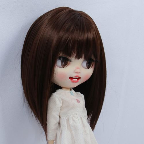 Linfairy 9-10 inch Doll Wig Shoulder Hair (Brown6A)