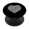 Zebra Heart PopSockets Adhesive PopGrip