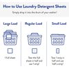 Clean People Laundry Detergent Sheets - Plant-Based, Hypoallergenic Laundry Soap