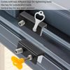 4 Pack Window Locks, Sliding Window Locks for Horizontal & Vertical Sliding Windows, Adjustable Security Window Lock with Key Sets for Patio Office Bedroom (Black)