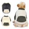 Pet Dog Sweater Fleece Pullover Two Tone Color Block Dog Jacket