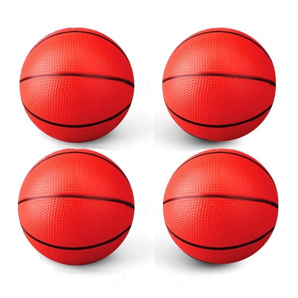 Mini Basketball Set for Pop Shot Basketball Games 6 inch Premium Junior Basketballs Great for Indoors Basketball Hoops, Outdoors & Arcade Game Replacement Basketball for Pool Beach Outdoor 4 PCS