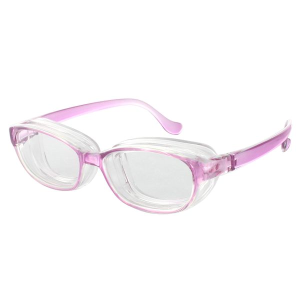 Nagoya 8730-02 Pollen Glasses, Inconspicuous, Non-fogging, Stylish, Squashy Style, Kids, Kids, Light Purple, Kids (NEW Anti-Fog Coat)