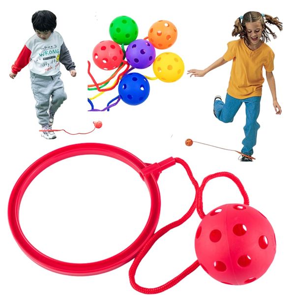 profit.relaxed Outdoor Play Skip Ball Park Play Goods, Jump Rope for Kids, Elementary School Students, Outdoor Fitness Toys, Toddler, Outdoor, 1 Piece (Red)