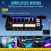 6-Gang LED Light Bar Switch Panel - Wireless Remote ON/OFF Circuit Control Box