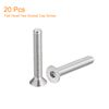 uxcell 5/16-18x2 Flat Countersunk Head Socket Cap Screws, 20Pcs 304 Stainless Steel Hex Socket Flat Head Screws, Full Thread, Countersunk Bolts