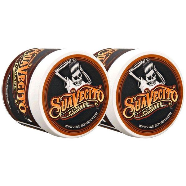 Suavecito Pomade Original All Day Hold for Hairstyles for Men, Medium Shine Water Based Wax Like Flake Free Gel, Easy To Wash Out, 8 Oz, Pack of 2