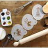Designer Stencils Easter Bunnies Cake Stencils, Beige/semi-transparent