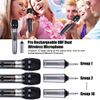 Wireless Supercardioid Dynamic Vocal Microphone Dual UHF Mic Handheld Rechargeab