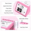 20000RPM Electric Nail Drill Professional Nail File Drill Acrylic Nails Kit for Manicure Gel Nail Polish Remover with 1 Pack of Sanding Bands(Pink)