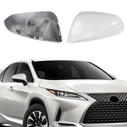Pearl White Direct Replacement Side Mirror Covers Caps for 2015-2021 Lexus NX200T NX300 RX350 RX450H, Directly Replace Style, Not Sticker Style, Passenger Side