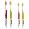 MOUTHWATCHERS - Manual Toothbrushes - Clean Teeth for Family - 4 Count - Floss Bristle Silver - Invented by Doctor Plotka's