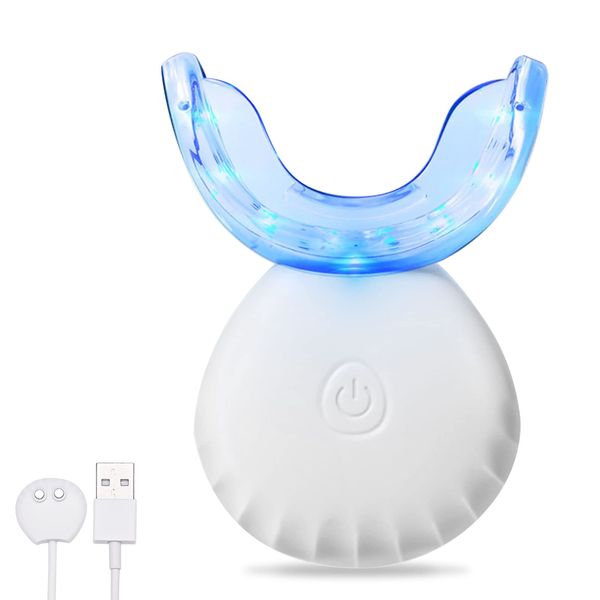 EOICCEOH Teeth Whitening Light, 10X More Powerful Blue Led Teeth Whitening Accelerator Light Connected with USB, Non-Battery Teeth Whitening LED Light for Teeth Whitening Enhancer in Home Use