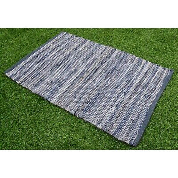 2x3 Ft. Handmade Blue Cotton Dari Turkish Mat Kitchen Rugs Washable New Door Mat