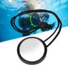 fuik Diving Mirror, Small & Adjustable Side Hanging for Cave & Boat Diving (Black)