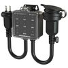 AKIRARI Button Type Digital Timer, Rainproof, Outdoor, Outlet Timer, Program Timer, Digital Button, Time Setting, Nine Buttons, Rainproof Cap, Round Plug, Transparent Cover, Wall Hanging, LED,