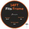 Soozier Trampoline Mat with 80 V-Hooks, Fits 14ft Trampoline, Orange