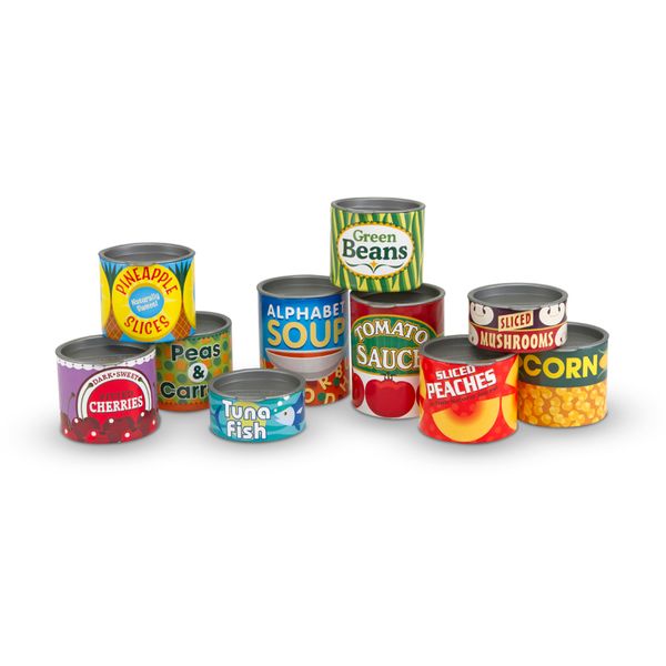 Melissa & Doug Canned Food Play Set Pretend Play Play Food 3+ Gift for Boy or Girl