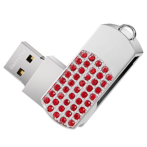 GARRULAX USB Flash Drive, 16GB/32GB/64GB/128GB USB2.0 Rotatable Memory Stick Date Storage Pendrive Thumb Drives U Disk(64GB,Red)