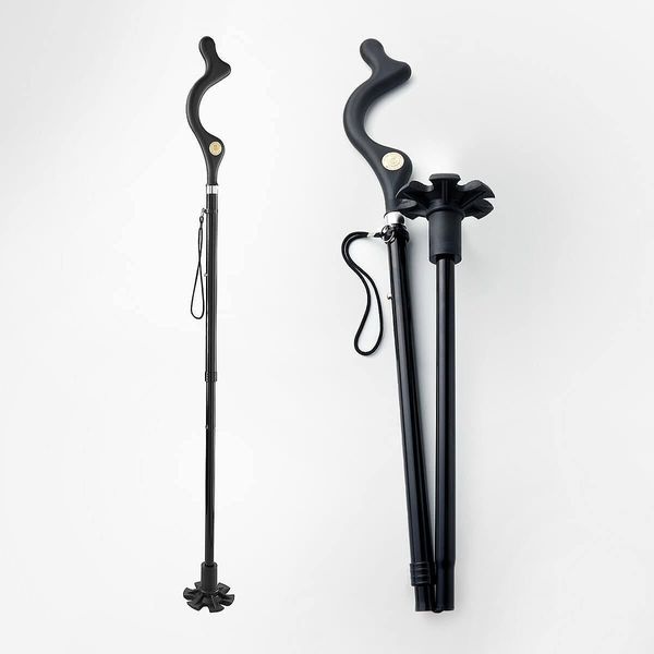 Lightweight Foldable Better Posture Adjustable Walking Stick Ergonomic 102-125cm