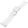 Talk Time Swatch Compatible Watch Strap White 17mm Fitment (20mm Overall)