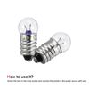 sourcing map E10 Lamp Socket Set, 2.5V Bulb Holder Screw Base with E10 Bulb, Plastic Copper Black, 30 Pack Total