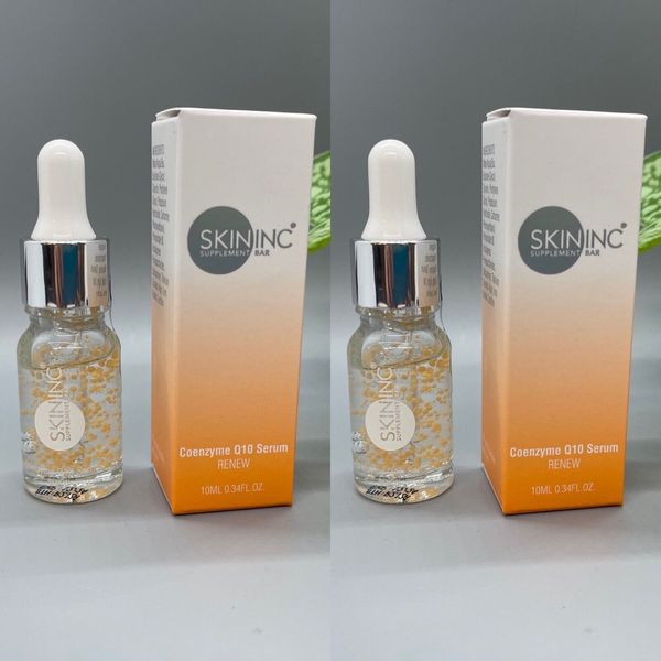 2x SKIN INC Coenzyme Q10 CoQ10 Serum .34oz/10mL Full Size - NEW, FREE SHIP!