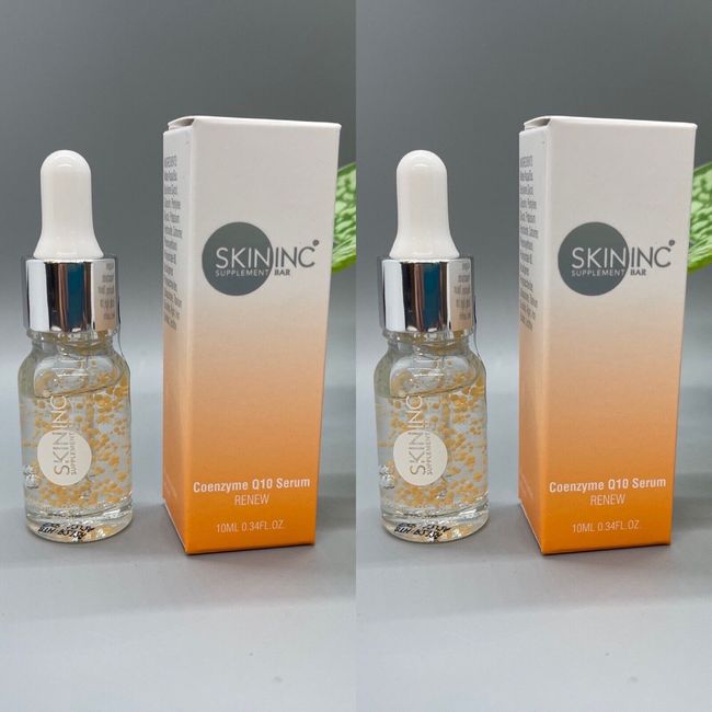 2x SKIN INC Coenzyme Q10 CoQ10 Serum .34oz/10mL Full Size - NEW, FREE SHIP!