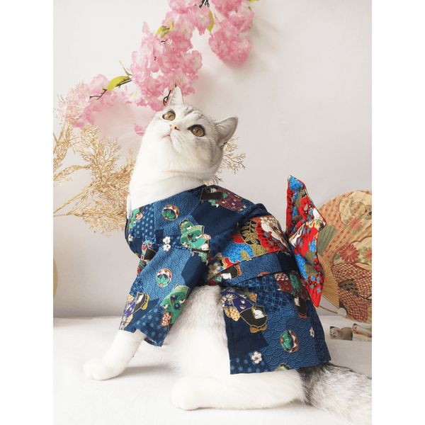 Pet Couture: Cherry Blossom Geisha Small Dog And Cat Clothes - Kimono Doll / S