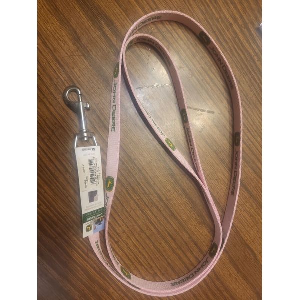 John Deere Tractor 5/8 Pink Walk & Run Dog or Cat Pet Leash 46 Inch