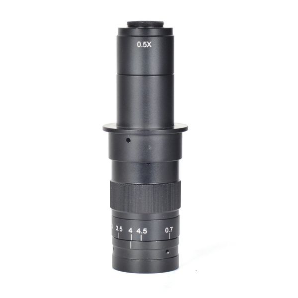 HAYEAR Adjustable 180x Magnification Zoom 25mm C-Mount Lens 4.5X Industry Adapter Microscope Camera Eyepiece Magnifier