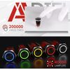 16mm Latching Push Button Switch LED Angel Eye Green/Black Shell with Wire