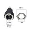 Lunpog DC Socket 5.5 x 2.1 mm 2-Pin DC Power Jack Socket DC Panel Socket DC Connector Pack of 10