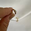 Gold Plated Sterling Silver Moonstone Beaded Stud Earrings