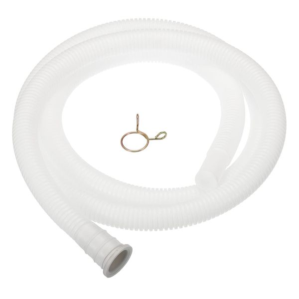 sourcing map Universal Air Conditioner Drain Hose 18mm ID 5.3ft Thickened with Clamp for AC Units Washing Machine, White