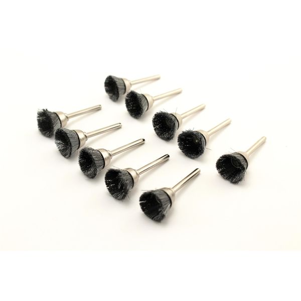 TMAX 10 pc Carbon Steel 1/2 Inch Cup Wire Brushes #442 with 1/8 Inch for Dremel and Other Rotary Tools