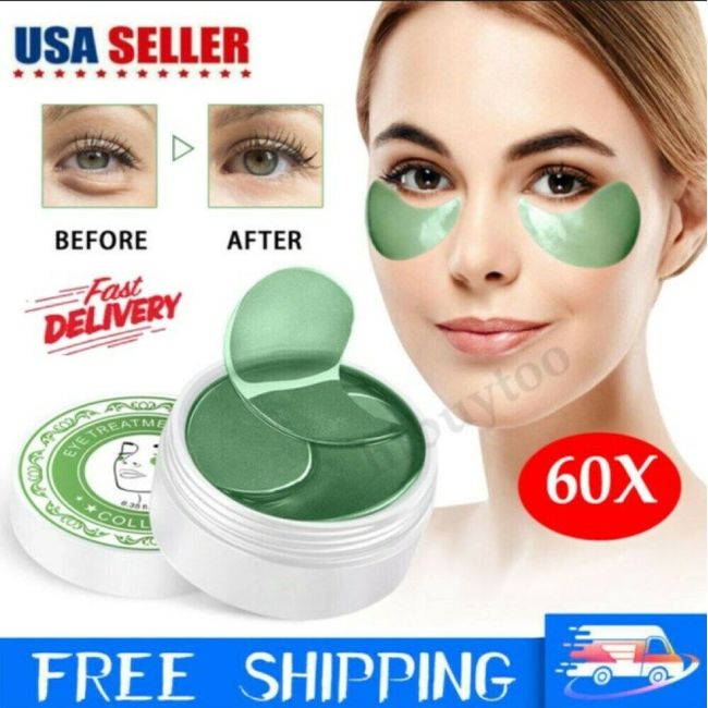 Under Eye Patches Crystal Collagen Seaweed Gel Pad Remove Dark Circles Wrinkles