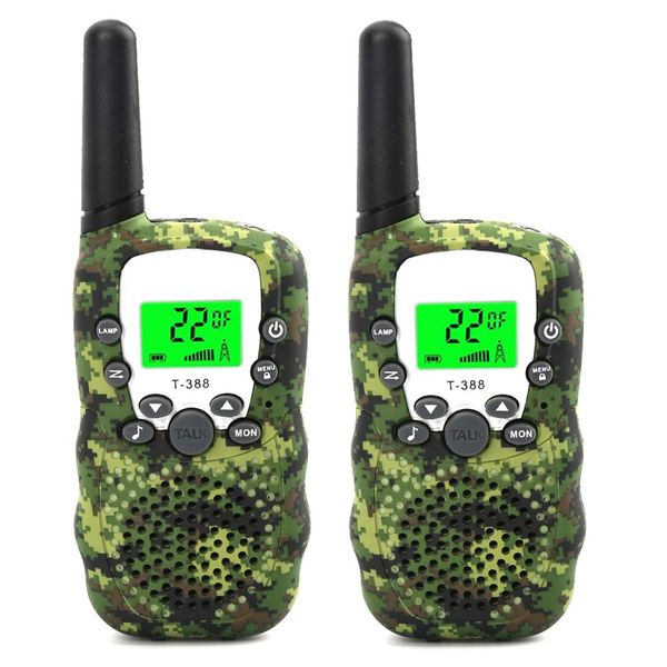 Walkie Talkies for Kids 3-14 Year Old Girl and Boy Gifts Toys 22 Channels Children's Walkie Talkie Set Outdoor Adventures Hiking Camping Gear Games for Girls and Boys Camo - 1 Pair