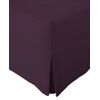 R&Z Extra Deep Non Iron Percale 180 Thread Count Fitted Valance Sheet Pleated (Plum, Double)